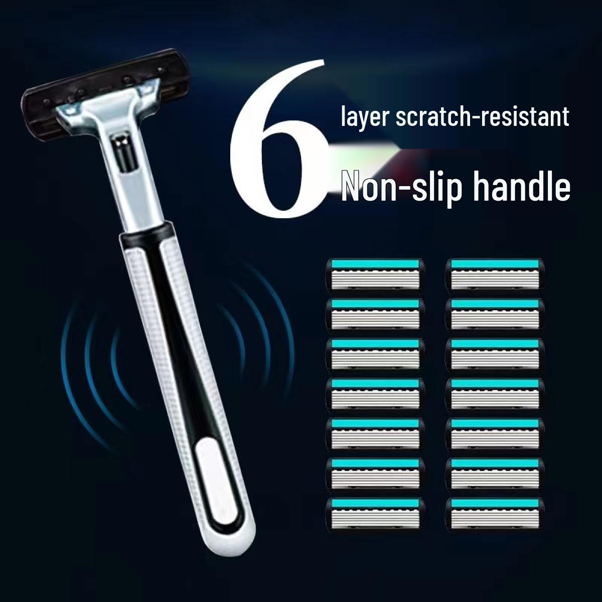 

Gillette Шестислойные сменные лезвия для бритвы для бритья бороды - Бритье в старомодном стиле