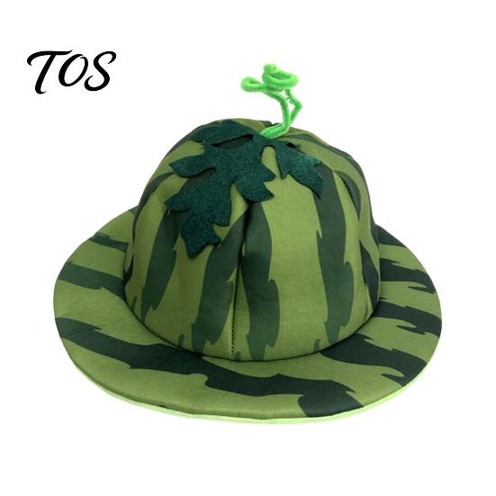 Fun Costume Accessory for Adults Watermelon Party Hat, Wide Brim Sun Visor Parties, Unisex Comfortable Hat Lightweight Elastic Headwear Summer