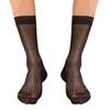 Mens Ultrathin Dress Socks Silk Sheer Business Socks Soft Nylon See Through Diamond Pattern Middle Tube Calf Socks