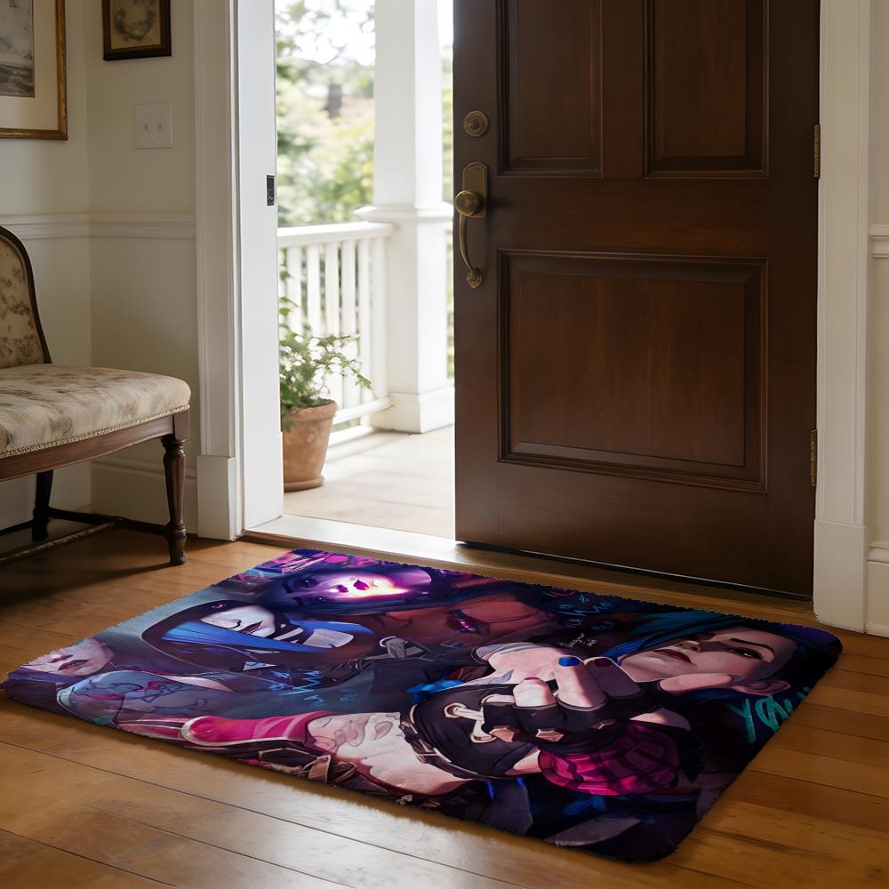 Floor Mat Soft Flannel Rug Non Slip Absorbent Mat for Bathroom Bedroom Home Decor Cool Anime J JinxS