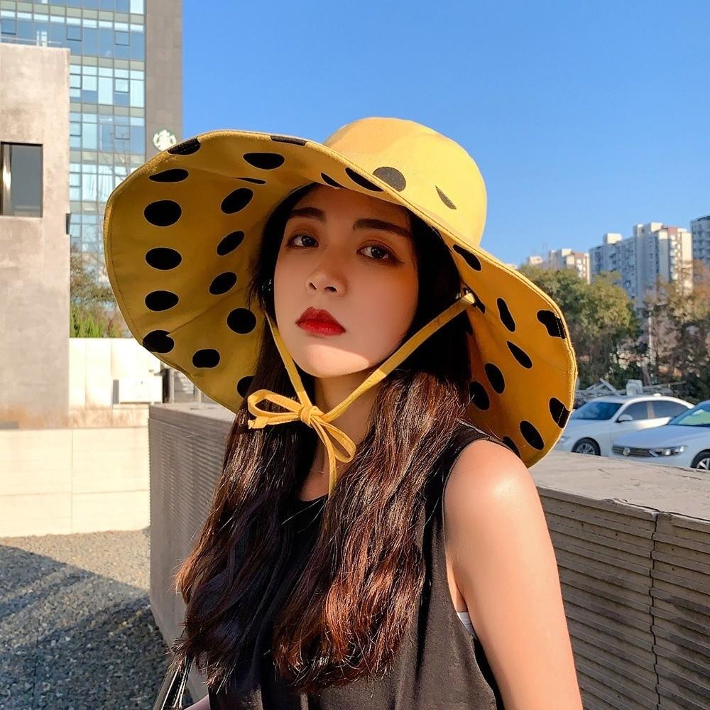 Breathable Sun Hat Wide Brim Visor Cap Fashion Bucket Hat Beach