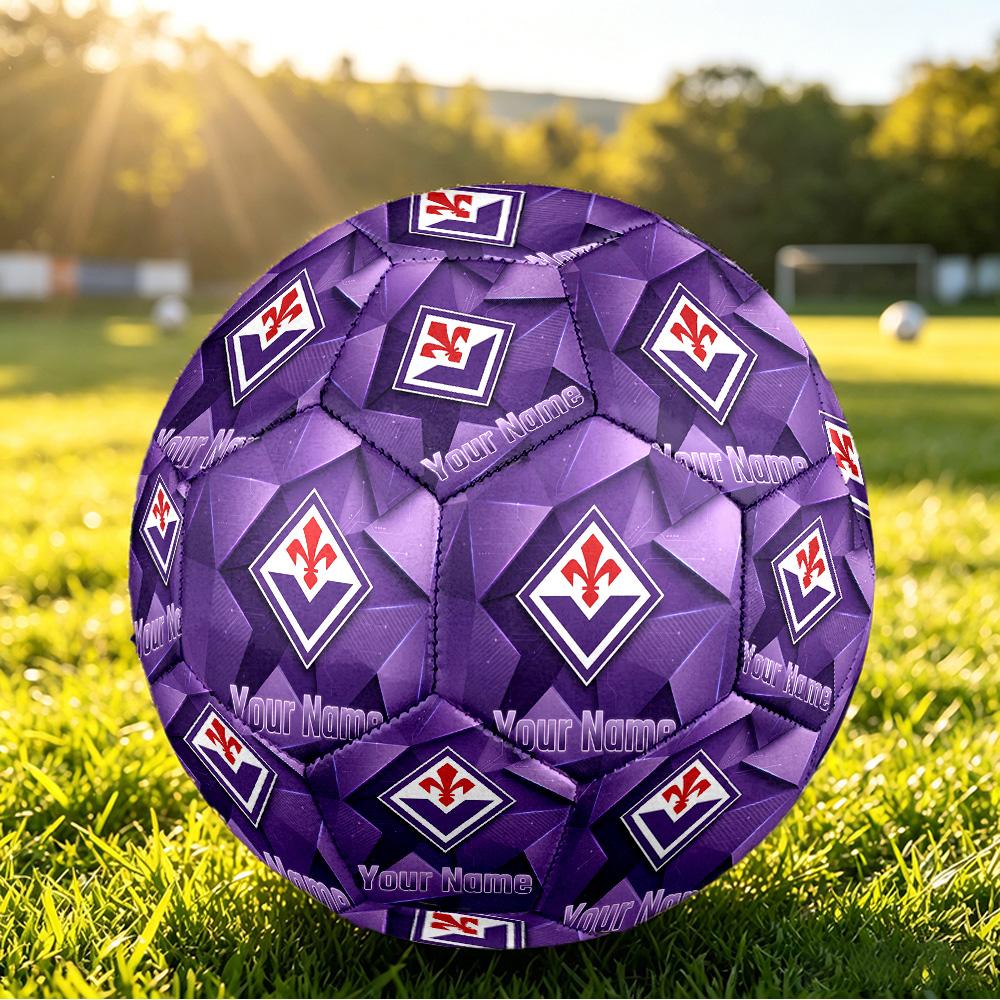 Personalized Size 5 Football Fiorentina FC Pattern Outdoor Game Sports Ball Gift