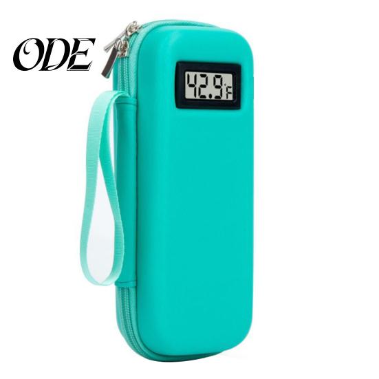 Reusable Ice Pack Insulin Cooler Refrigerator with Digital Temperature Display, Portable 2 Long-Lasting Packs for Travel Case With Monitor 8-12 Hours