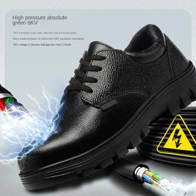 Zapatos de Seguridad Laboral, Zapatos Resistentes al Desgaste, Anti-aplastamiento, Anti-perforación, Zapatos de Trabajo Desodorantes, Zapatos Aislantes para Hombre para Sitio de Construcción