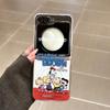 Funny cartoon Cute Snoopy Folding Magsafe Wireless Charge Casefor For Samsung ZFlip 3 4 5 6 ZFlip7 Snoopy Charlie Magnetic Stand