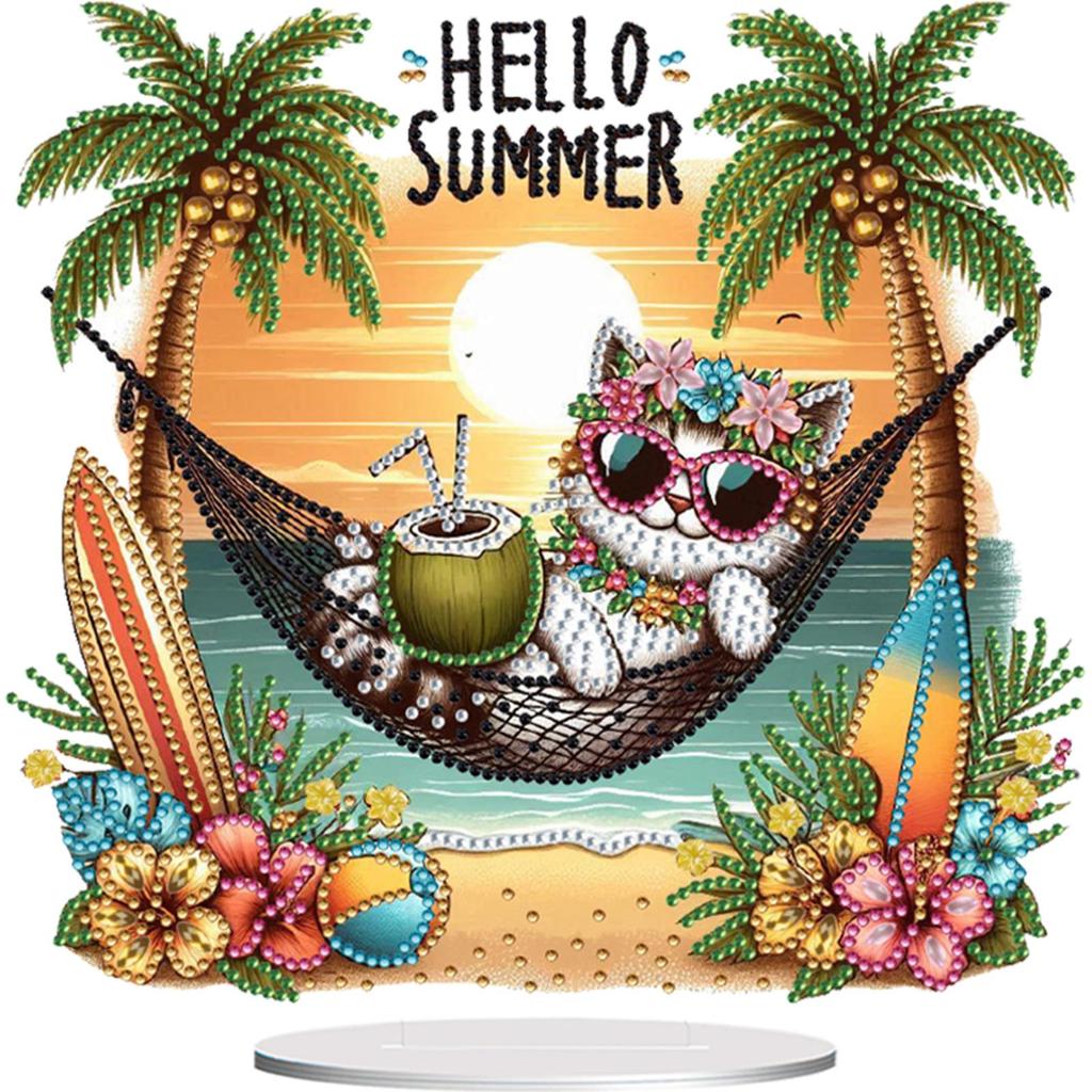 Acrylic Rose Lily Butterfly Flower Vase Desktop Diamond Art Kits Diamond Painting Desktop Ornaments Kit Home Bedroom Decoration