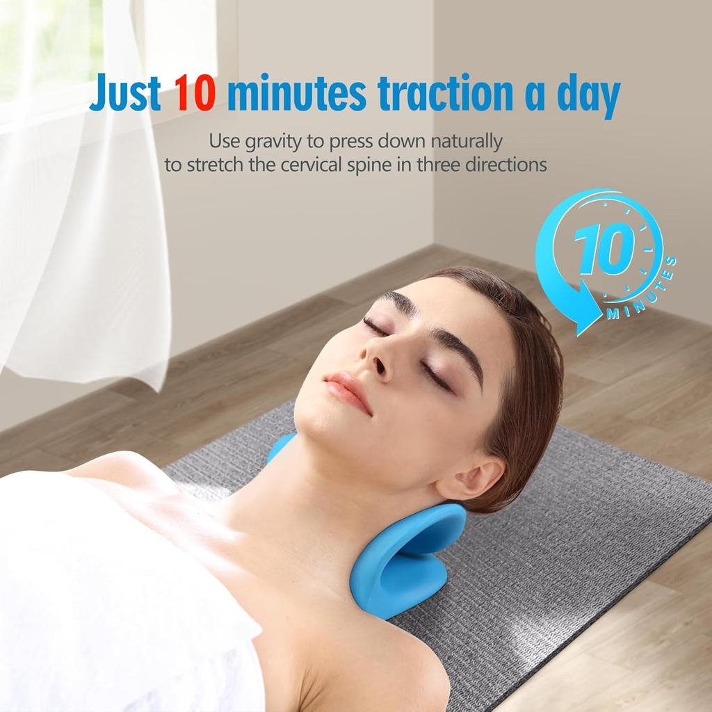 Neck Stretcher  Neck and Shoulder Relaxer for Pain Relief  Cervical Traction Device  Cushion for Muscle Relaxation and Pain Relief of the TMJ Joint