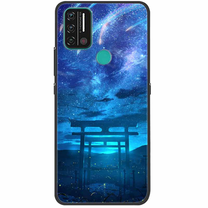 Weiche bedruckte Hülle für Umidigi A9 Pro Hülle Silikon Schutzhülle Schwarze Hüllen für Umidigi A7 Pro Niedliche Katze A9Pro A 9 A7Pro