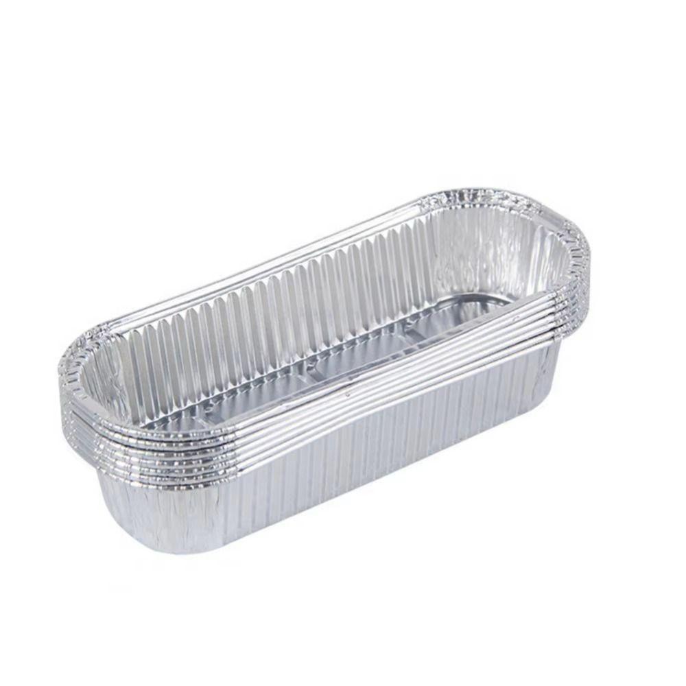 30/50 Stück Rechteckige Mini-Brotverpackungs-Alufolienbox Wiederverwendbare Mini-Kastenbrotformen Aluminiumfolien-Dose Pfanne