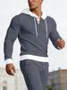 Men's Waffle Hoodie & Casual Long Pants Set - Trendy Spring/Autumn
