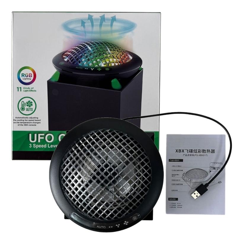 Cooling Fan Unique Shaped Cooling System for Series Game Console Wind Speed Adjustment with Light Low Noise Cooling Fan 1