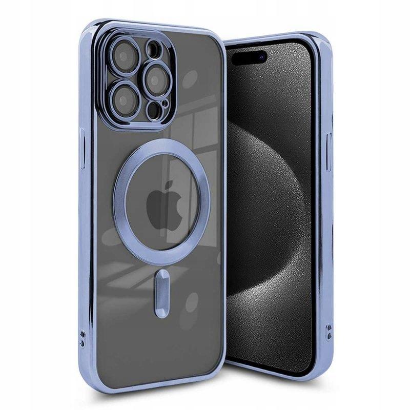 Etui do iphone 11 pro max magsafe obudowa wzmacniana niebieski case + szkło