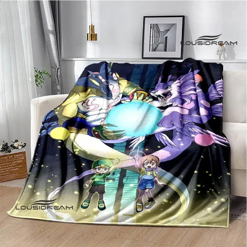Digimon Cartoon Printed Blanket Flannel Warm Blankets Soft and Comfortable Blanket Bed Linings Cubre Cama Birthday Gift