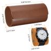 uxcell Portable Leather Watch Case for Men and Women, 3-Slot Watch Roll Travel Case, Watch Storage Organizer with Travel Pillow, Display, Home