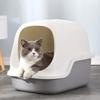 Totally Enclosed Pet Litter Box Extra Large Deodorant Cat Toilet with Litter Shovel Spillproof Cat Litter Box Closed Cat Sandbox