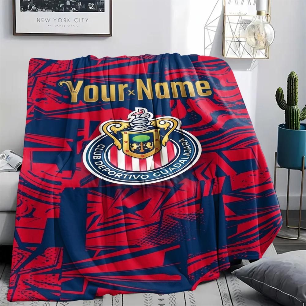 1PC Chivas Crest Fan Gear Custom Name Patterned Flannel Blanket Suitable For All Seasons For Home Decor Warmth And Comfort Gifts Holiday Present