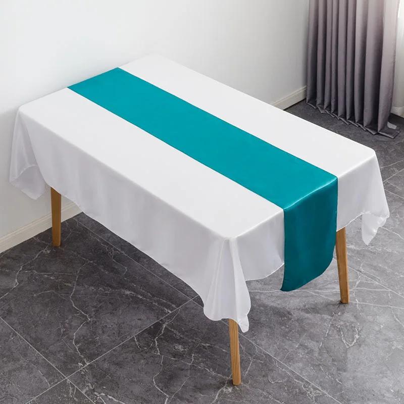 10Pcs Satin Table Runner 30cm X 275cm Wedding Party Supply Christmas Home Modern Coffee Dining Luxury Table Decoration