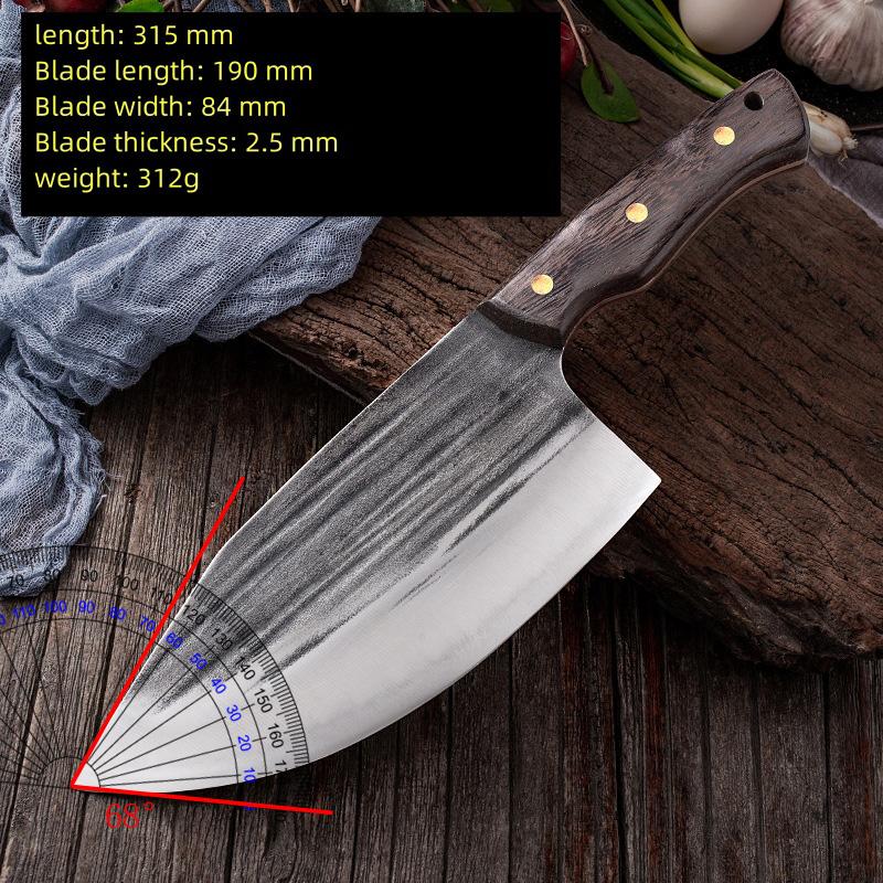 Cuțite chinezești de bucătărie lucrate manual Cuțit de bucătar din oțel Cuțit pentru carne Cuțit pentru sacrificare Tocător de legume