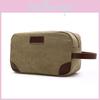 Fashionable Casual Canvas Bag With Cell Phone Pocket Solid Color Stitching Trendy Element