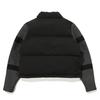 Penguin Knit Sleeve Puffer  Black 
