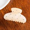 Hair Claw No Slipping Strong Grip Medium Size Back Head Hair Clip Rhinestone Imitation Pearl Flower Pattern Shark Hair Claw
