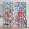 Christmas Decorations: Colorful Crystal Diamond Bohemian Pattern Printed Curtains   Home Decoration   Room Decoration