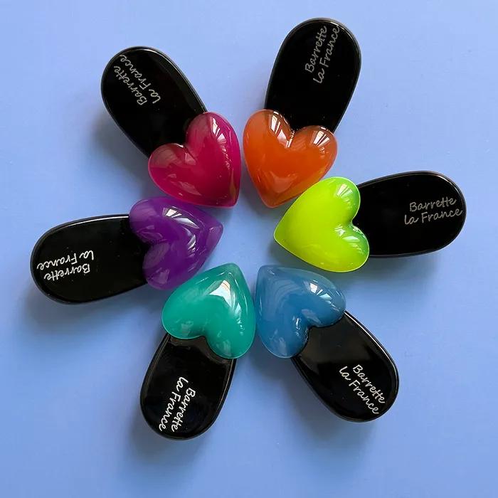 Heart candy hair pin (6color)