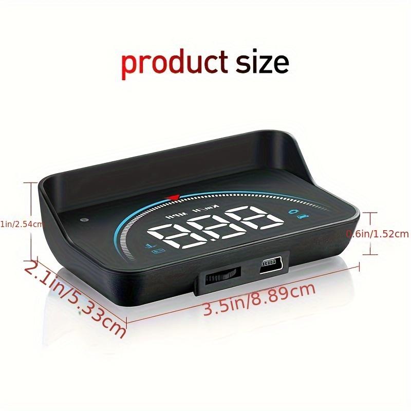 M8 HUD Head-up Display, Car OBD2 II EUOBD Overspeed Warning, Water Temperature, Digital Projection, Windshield, Car, Electronics