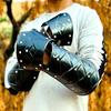 Mittelalterliche Armschienen Schwarz gefärbte Armschutz Fantasy Krieger Cosplay Kostüm Halloween Bestes Geschenk