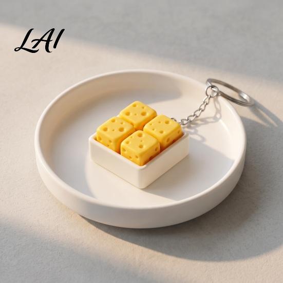 Office Workers Stress Reducer 3D Printed Cheese Clicker Toy Portable Cube Fidget Adults Sensory Anxiety Relief Gadget for and Kids Toys