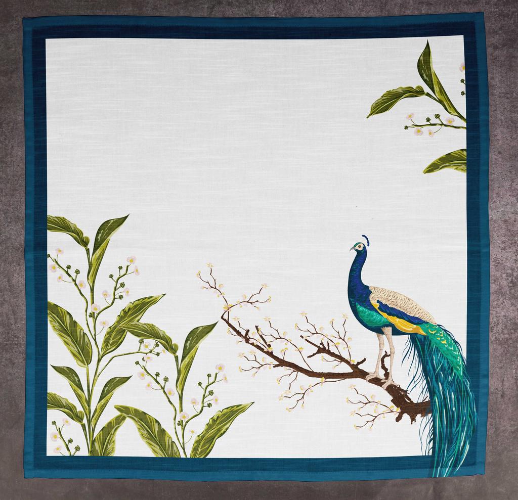 Vargottam Luxury Collection Dinner Table Linen Decor Cotton Napkin Printed Fabric Reusable Napkins Set Of 12, 20   X 20   - Asian