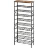 10 Tier Shoe Rack, Shoe Storage Organizer, Large Capacity Shoe Shelf Holds 40 Pairs of Shoes, Durable and Stable, for Entryway