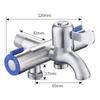 Stainless Steel Multi-function One Into Three Out Washing Machine Faucet Three Control Domestic Diverter Four-way Triangle Valve