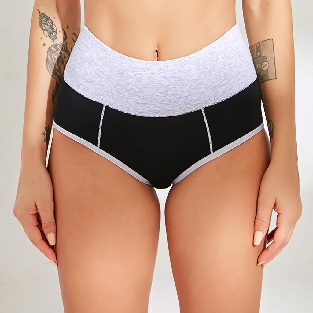Women's High Waist Cotton Sexy  Sports Pull In Your Belly And Waist Panties