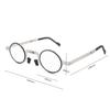 Blue Light Blocking Reading Round Compact Folding Stylish Reading Screwless Senior Glasses H6029 [Henghao] Glasses, Glasses, Glasses, (+3.50, Silver)