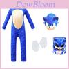 Göz Alıcı Tasarımlı ve Tek Beden Çoğuna Uyan Özellikli Mavi Sonic Hedgehog Cosplay Maskesi (Çocuklar İçin)