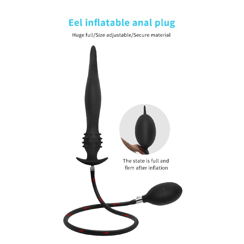 16/18cm Inflatable Anal Pump Enlargement Of Anus Dilator Vagina Massager Sex Toys Silicone Butt Plug For Wearing Prostate