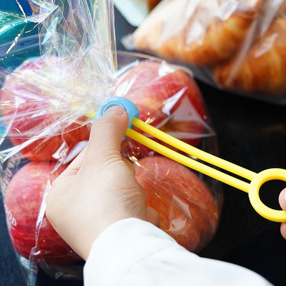 Elastic Bag Mouth Sealing Ties Silicone Fresh-keeping Bag Clips Portable Sealer Clip  Kitchen
