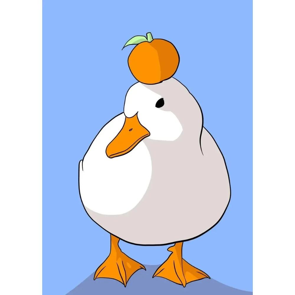 Canvas Painting Funny Memes Duck Posters and Prints Modern Lovely Duck Wall Art Picture for Living Room Home Bedroom Cafe Decor