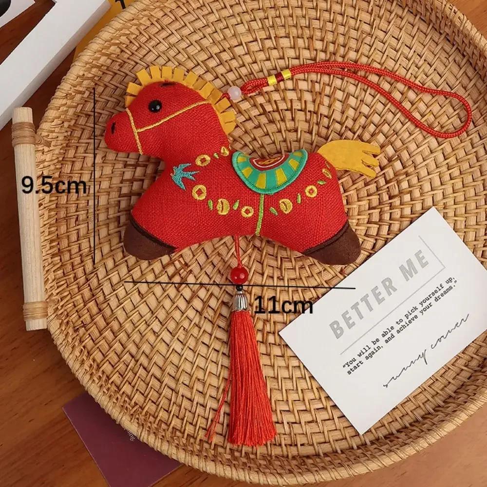 Mascot 2026 New Year Pendant Hanging Horse Horse Toy Doll Lucky Red Bag Pendant for Car