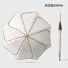 Straight umbrella Modern minimalist creative solid color Durable vinyl petal fresh long handle umbrella Solid wood handle umbrella
