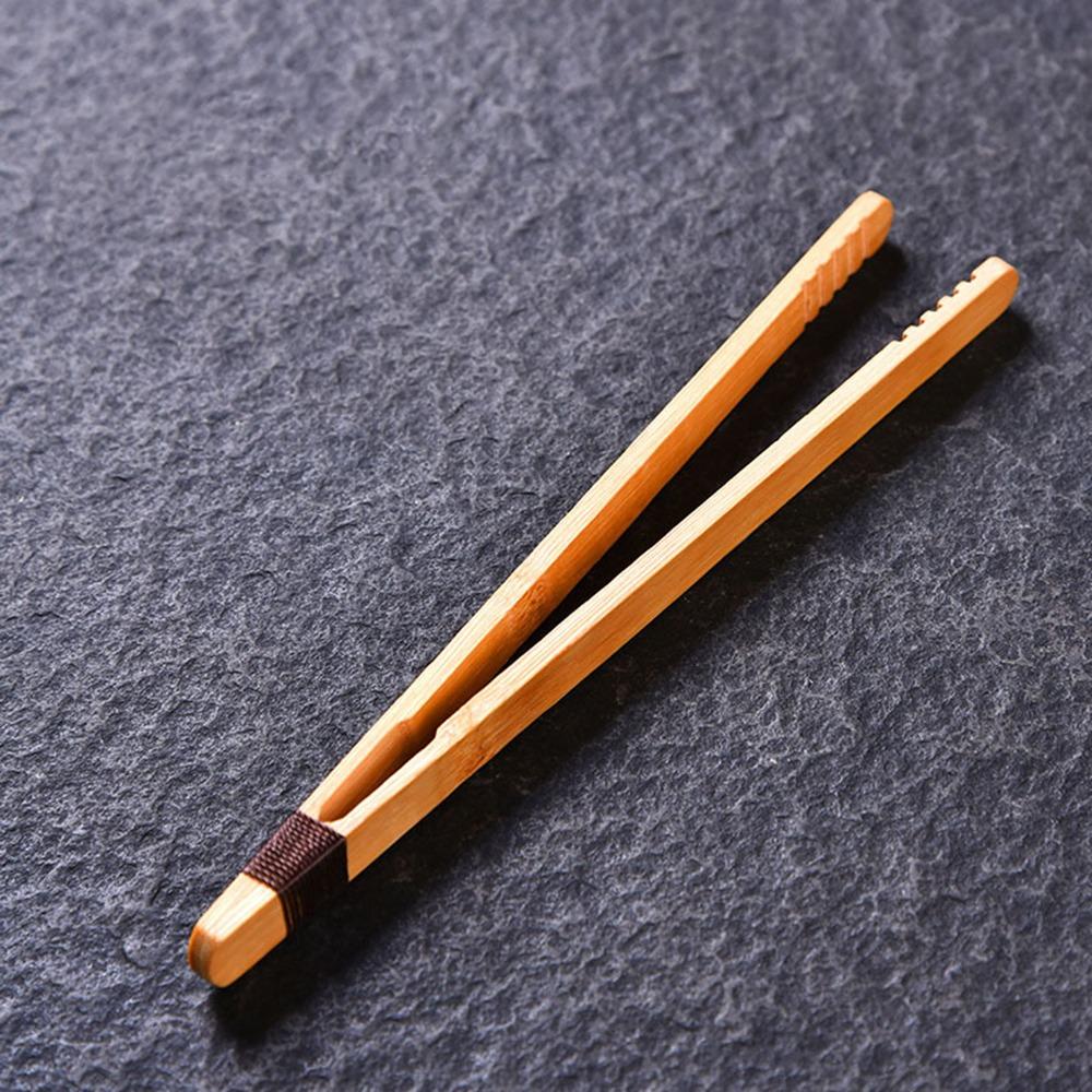 Safe Food Toast Salad Tongs Bamboo Wood Salad Clip New Teaware Accessories  for Bacon Sugar