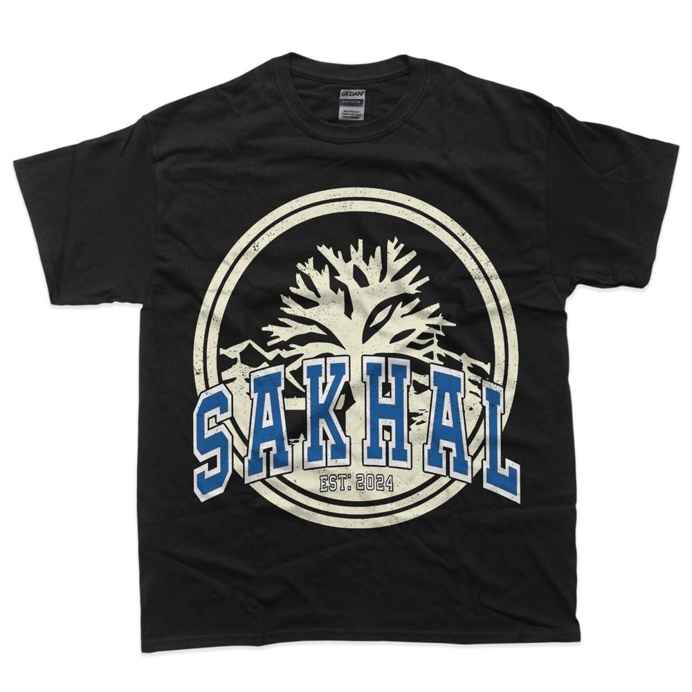 Sakhal Varsity Dayz Mountains Nature Camping Gamer Gift T-Shirt