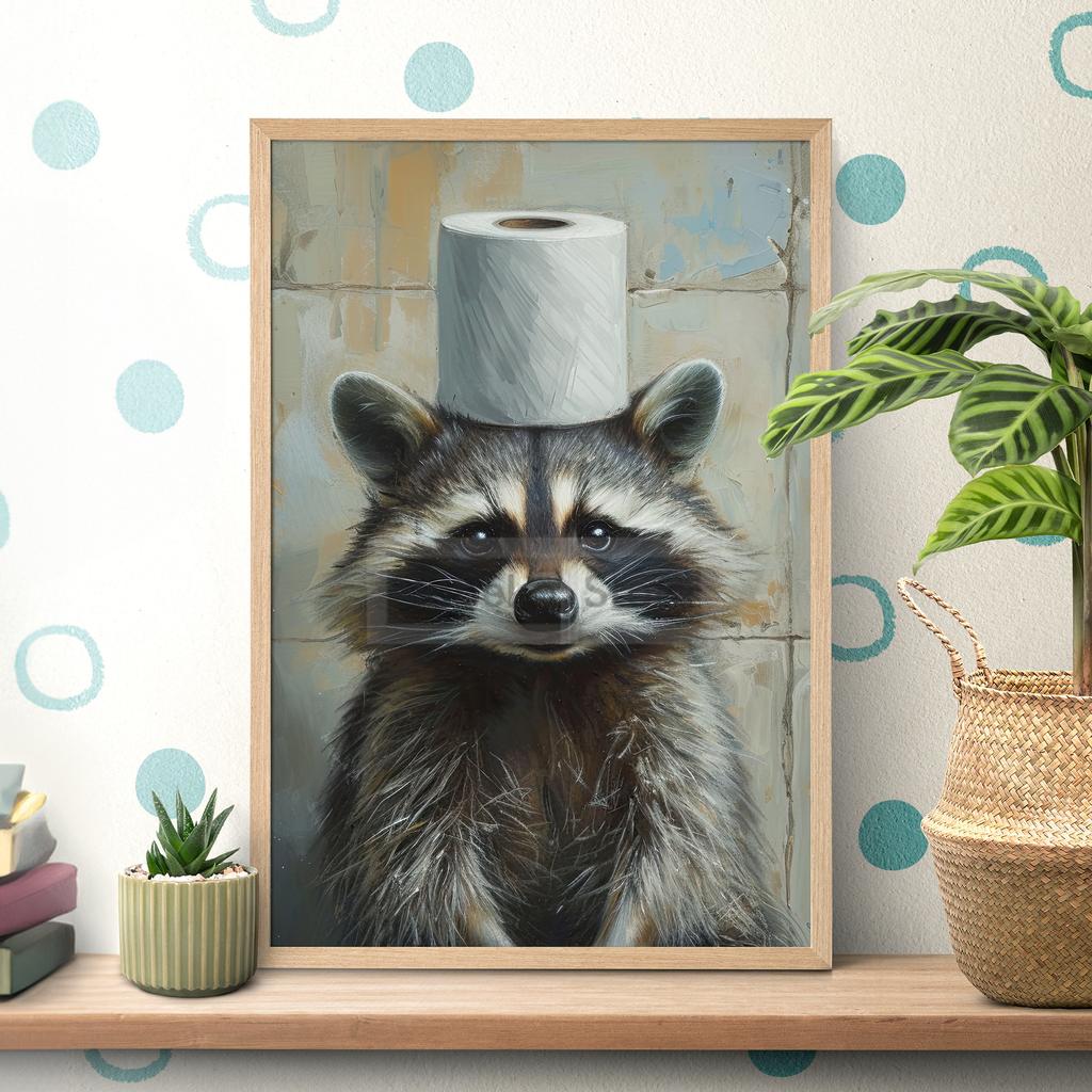 Bathroom Toilet Paper Animal Posters Funny Animals Portrait Prints Canvas Painting Wall Art Pictures Home Bathroom Decoration