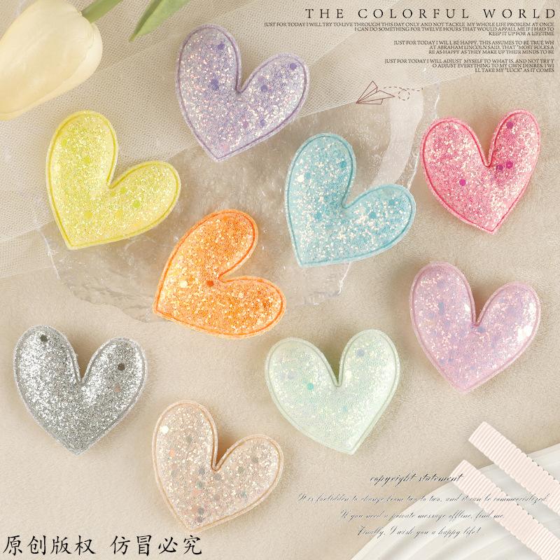 Duoku Three-Dimensional Love Badge Embroidery Sticker Sequins Love Accessories Hairpin Cloth Label Clothing Accessories Patch Cloth Sticker
