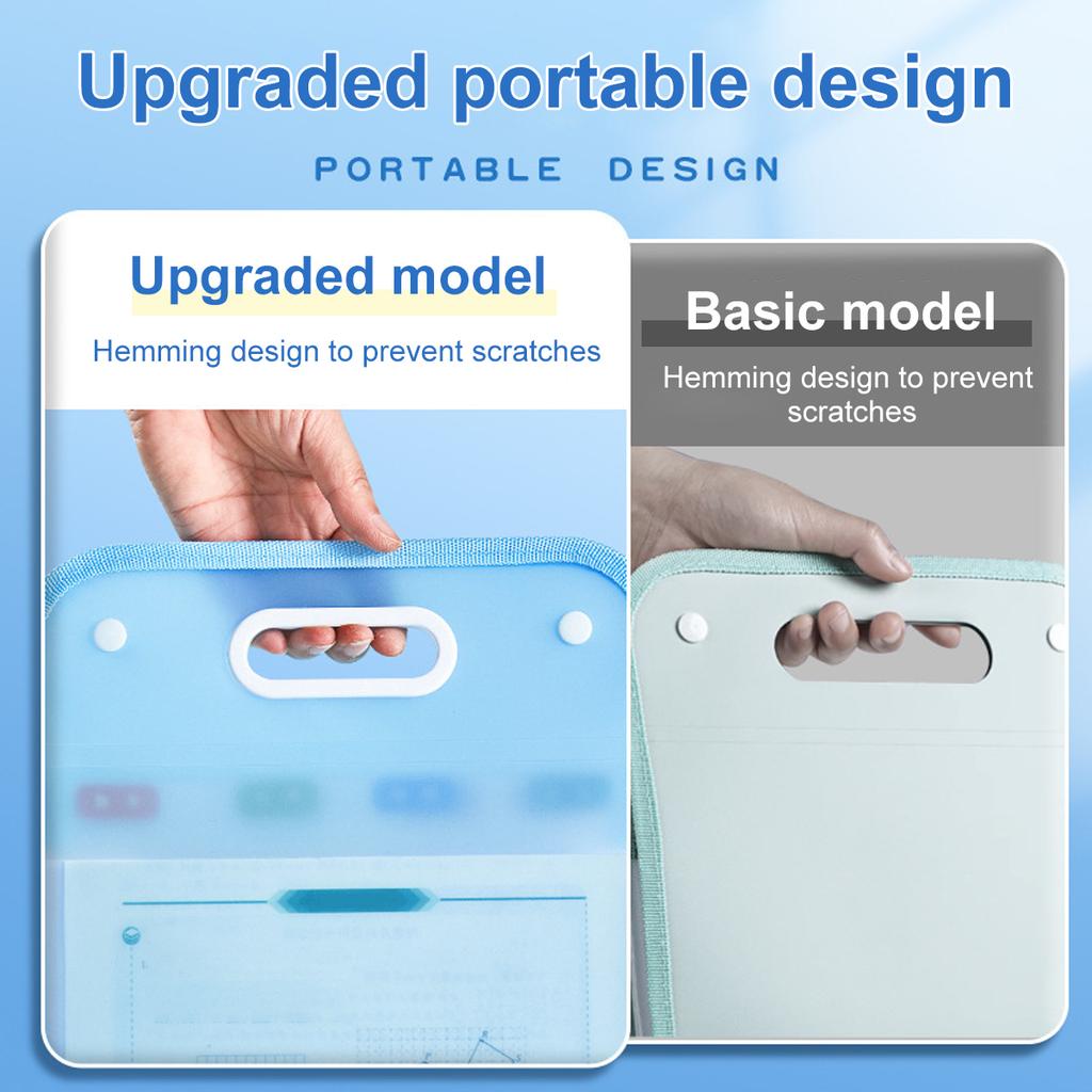 Portable Folder Multi-layer Large Capacity Accordion Bag Test Paper Storage Bag Student Stationery School Office Supplies