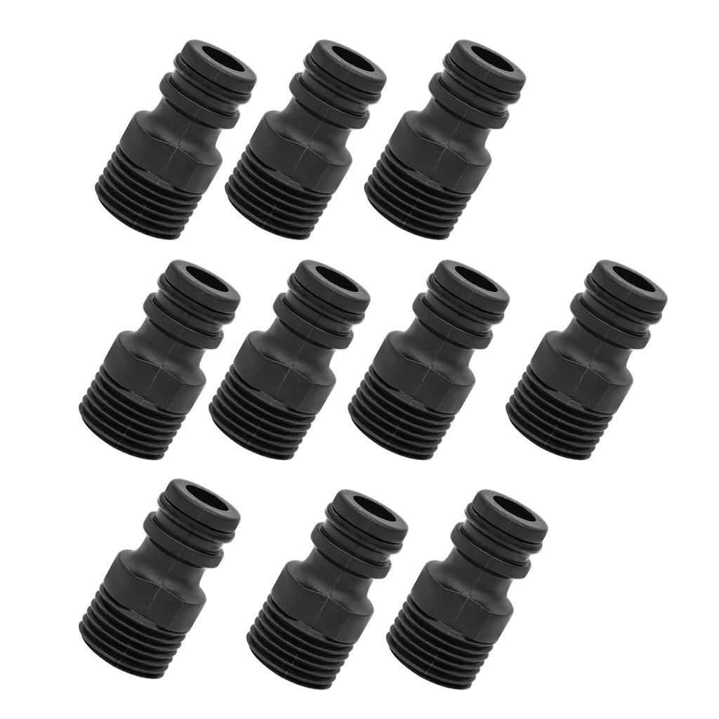 10Pcs Plastic Garden Hose Quick Connect Adaptors Garden Irrigation Hose Adaptors 1/2Inch Threaded Compatibility for Pipe