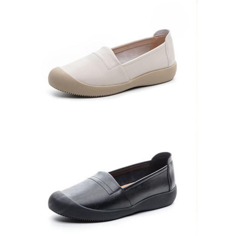 Versatile Soft-soled Loafers Casual Shoes Women's Retro One-step Bean Shoes