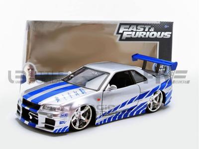 Jada Toys FURIOUS Nissan Skyline Jada Scale Skyline Fast Furious FURIOUS 7 Series Diecast Model (RYCHLE & 7) 1/24 Brianovo GT-R (R34) 1/24 a