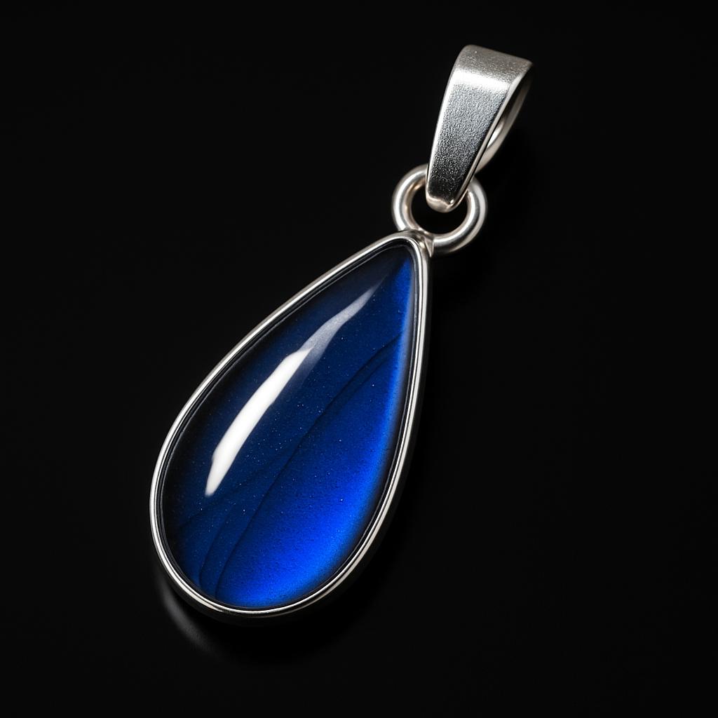 Natural Opal Pendant Pear Cut Gemstone 22.15 ct 925 Sterling Silver October Birthday Birthstone